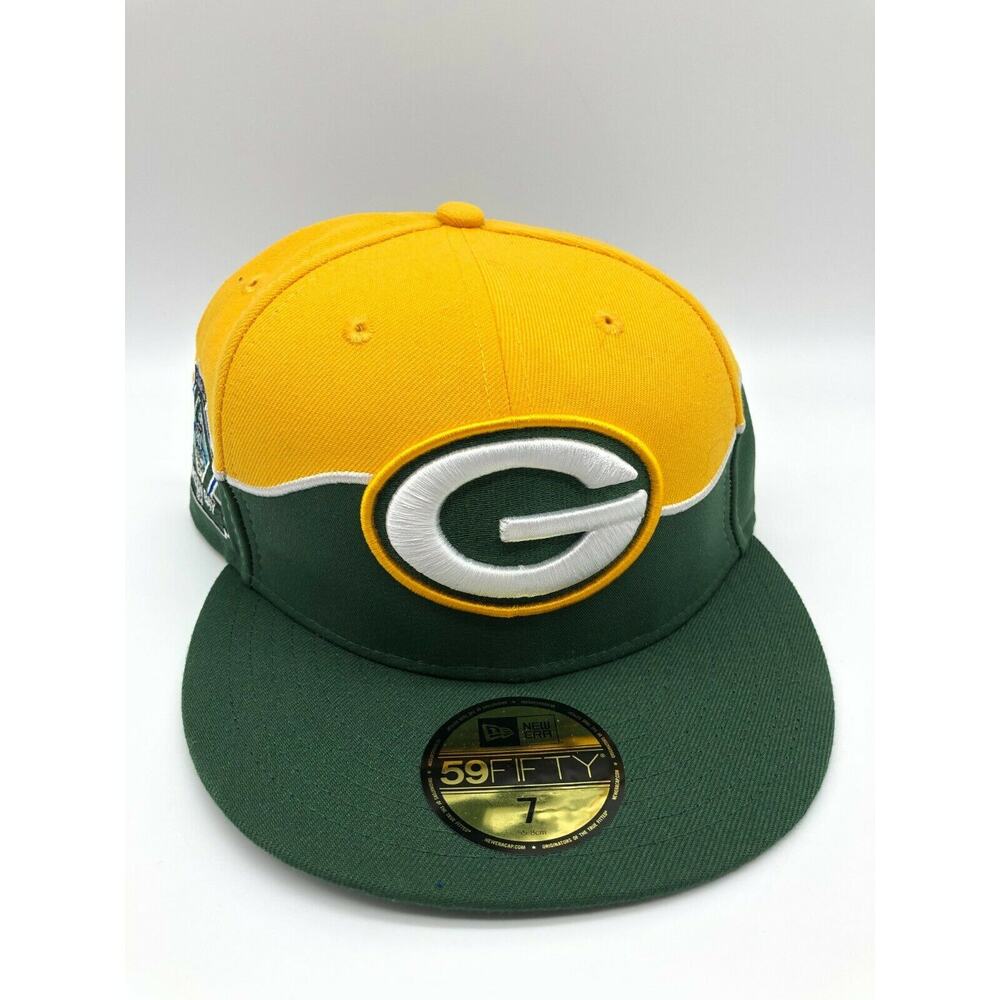 Green Bay Packers Embroidered New Era 59Fifty Fitted Hat Cap Draft NFL Size 7